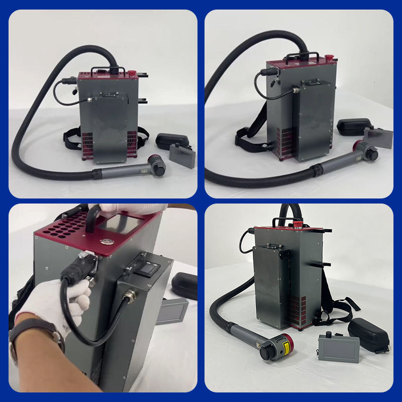 Industrial Laser Rust Removal Machine Price - バックパックポータブル型ハンドヘルドレーザークリーナー錆除去工業用100w 200ワットパルスミニファイバーレーザー洗浄機価格