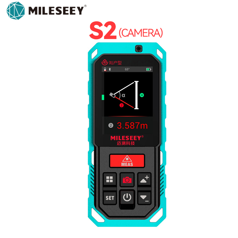 Industrial Laser Rangefinder - Mileseey S2 カメラレーザー距離計プロフェッショナル屋外 Bluetooth 距離計 100