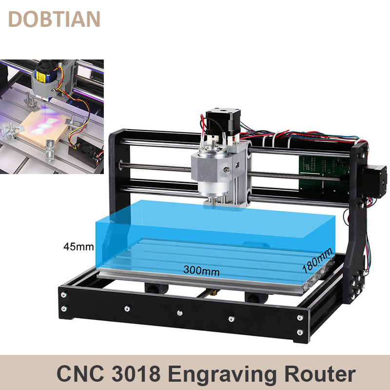 Industrial Handheld Laser Engraver - CNC 3018 PRO 木材彫刻機、レーザー彫刻モジュール付き、木彫り用 3 軸