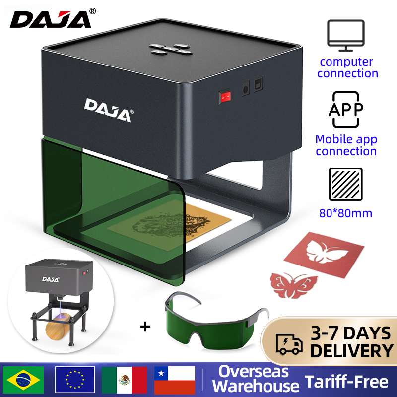 Industrial Handheld Laser Engraver - DAJA DJ6 ミニポータブルレーザー彫刻 Diy Bluetooth マシン塗装ドッグタグ紙革木製プラスチックロゴ