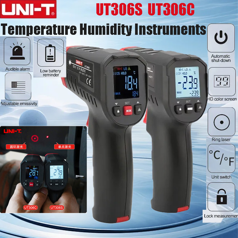 UNI-T UT306S UT306C デジタル温度計 レー - Industrial Laser Sensor のレビューと価格