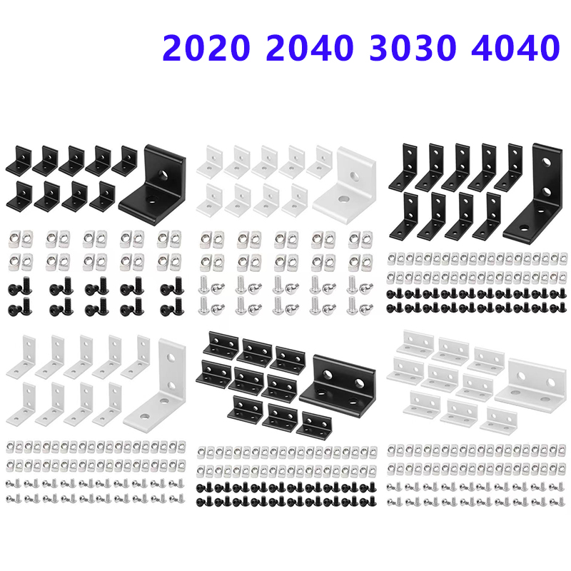 10個 2020 2040 3030 4040 コーナーブラ - Aluminum T-Slot Profile のレビューと価格