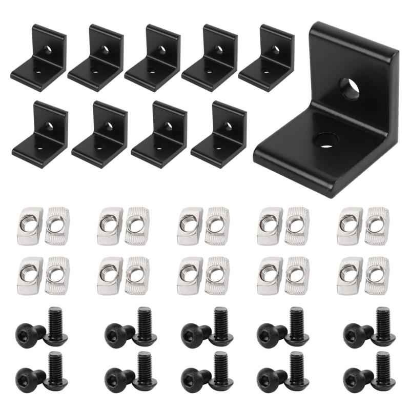 10個 2020 2040 3030 4040 コーナーブラ - Aluminum T-Slot Profile のレビューと価格