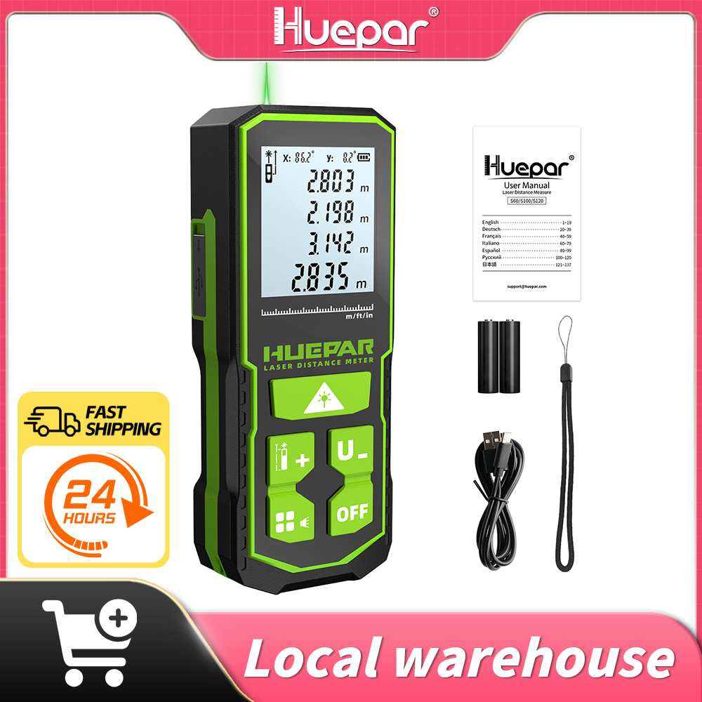 Huepar レーザー距離計デジタルレーザー距離計測定 60 - Industrial Laser Rangefinder のレビューと価格