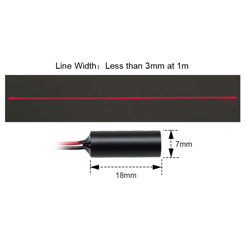 コンパクト赤色ラインレーザーダイオードモジュール 635nm - Industrial Laser Line Generator のレビューと価格