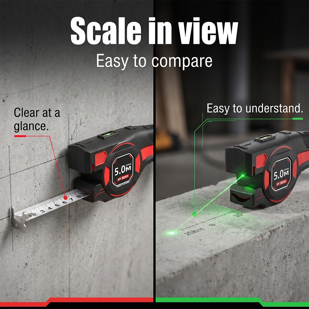 2 in 1レーザー距離計スチールテープ高精度デジタル電子機 - Industrial Laser Sensor のレビューと価格