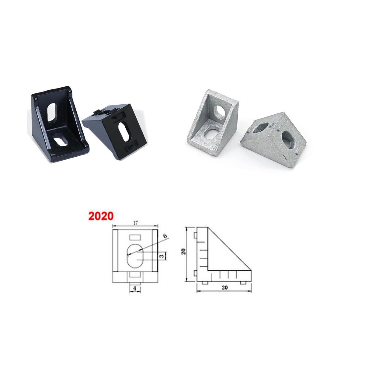 100 個 2020 アルミプロファイルコネクタセット 20 - Aluminum T-Slot Profile のレビューと価格