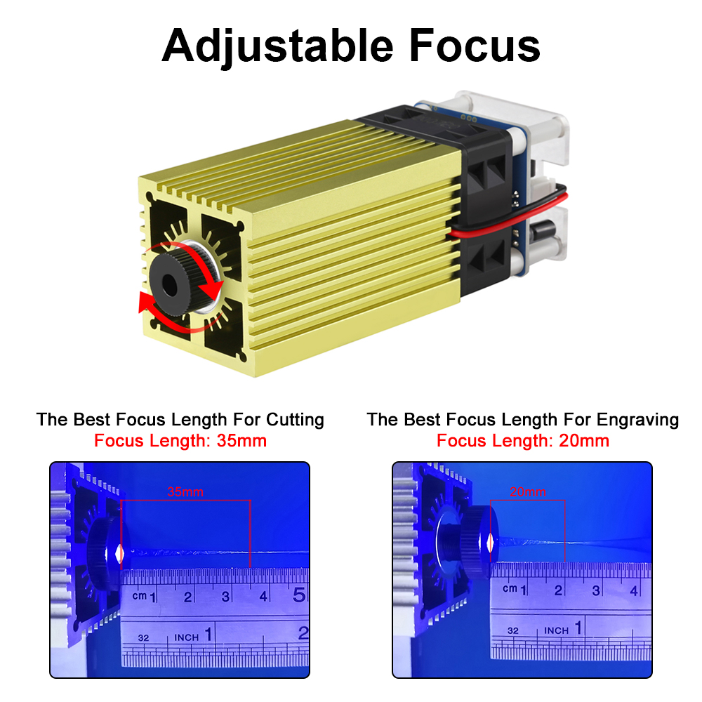 レーザーツリーフォーカス調整可能なブルーレーザーモジュール、 - Industrial Handheld Laser Engraver のレビューと価格